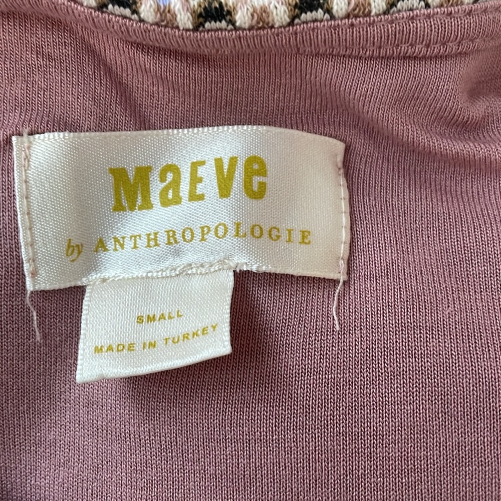 Anthropologie Maeve Jacquard Mini Dress with tie detail - Picture 7 of 16
